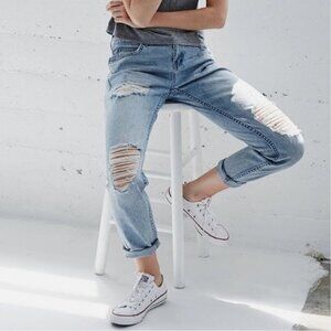 The Laundry Room Distressed Boyfriend Jeans